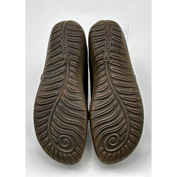 Naot Womens Mary Jane Leather Flats Size 8 (EU 40) Leaf Detail Comfort Orthotic - Picture 5 of 6